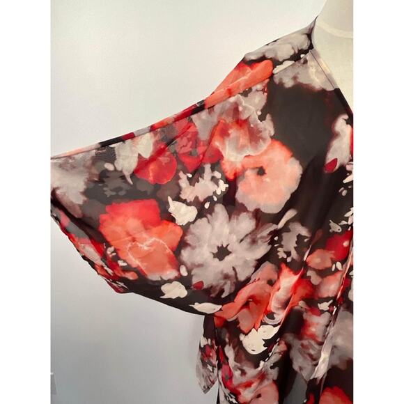 Lularoe Womans Floral Jacket/Kimono Size Large - Picture 3 of 7